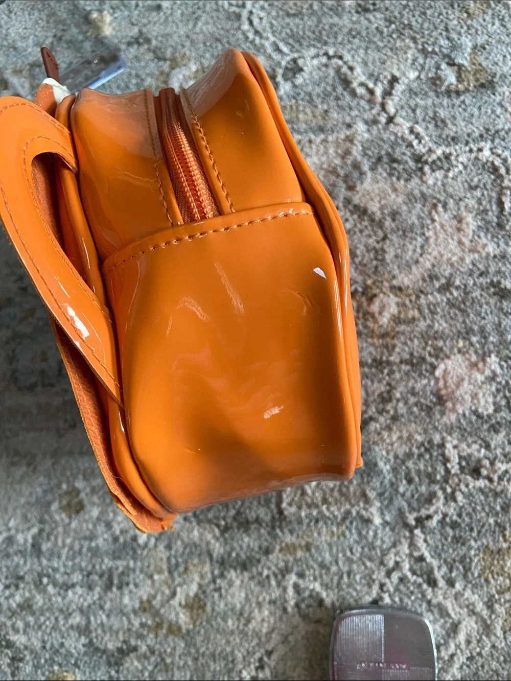 Bath & Body Works Pumpkin Latte Patent Leather Cosmetic Bag - Picture 4 of 10